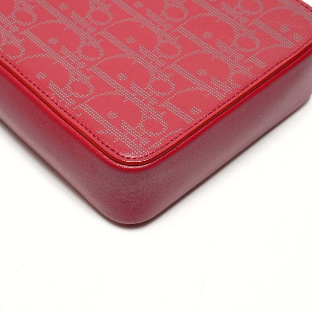 CHRISTIAN DIOR Red Leather Trotter Shoulder Bag - Picture 5 of 13